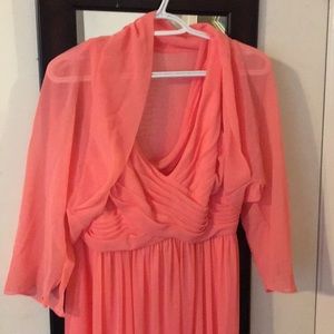 David’s Bridal Bridesmaid Dress Coral Reef size 10